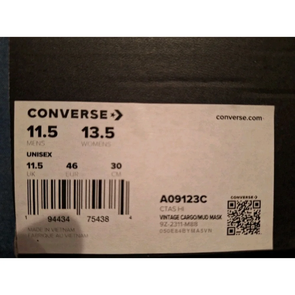 Converse‎ Chuck Taylor Hi Beige Cargo Mud A09123C Men Sz 11.5 Garden Club Rare